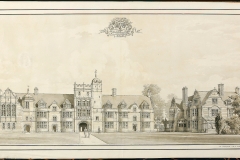 Balliol College Oxford University archival drawing. Image protected by copyright law. 1303-062 cropped